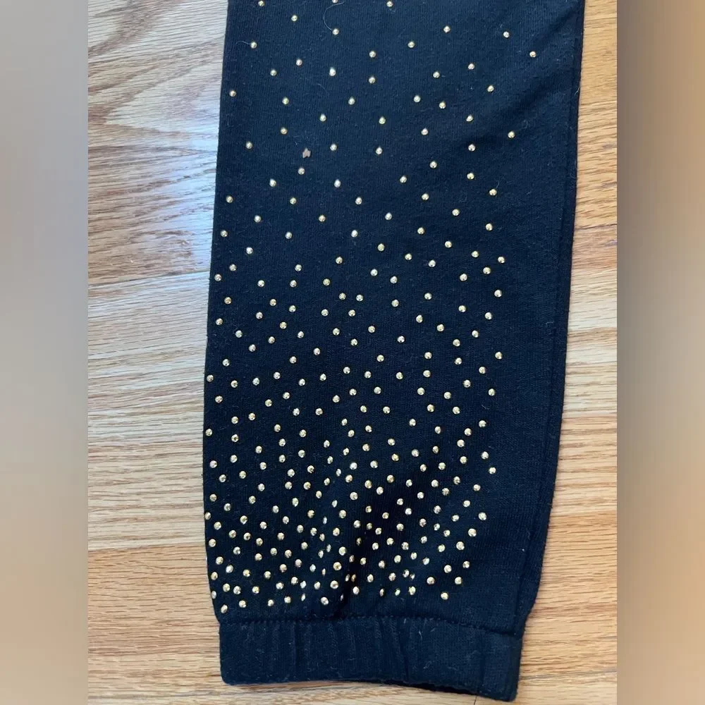 Justice Active Black Fleece Tapered Pants